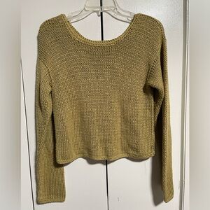 Vintage 80s Rico Knit Crew Neck Sweater - Mustard Yellow